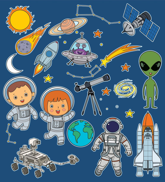 宇航员和太空物体图片下载