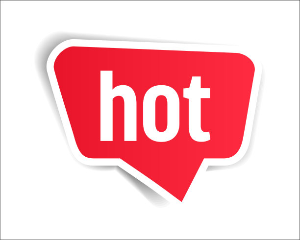 热讲话气泡，旗帜，纸，标签模板。向量股票插图图片下载