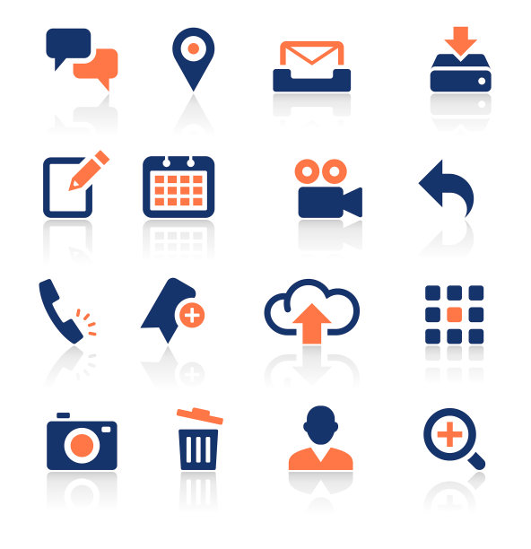 智能手机应用程序两种颜色图标设置图片下载