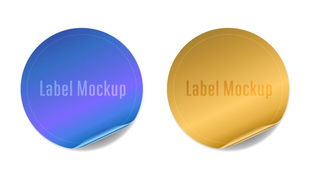 圆形闪亮的贴纸图片下载