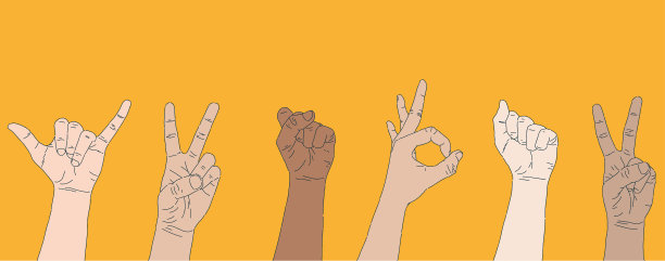 多种手势显示多样性图片下载