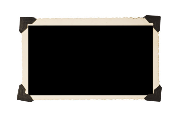 矩形老相框的角落图片下载