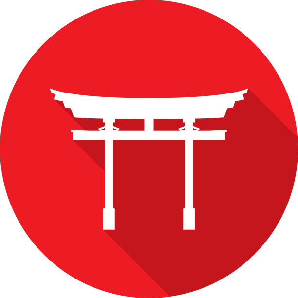 日本拱门图标剪影图片下载