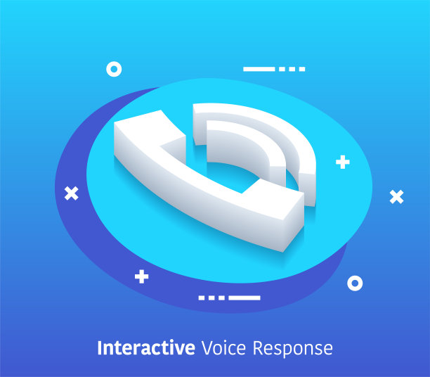 等距交互式语音响应矢量网页横幅和图标设计图片下载