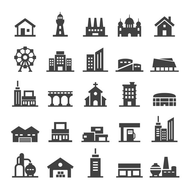 建筑物图标-智能系列图片下载