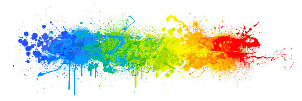 彩虹颜料飞溅图片下载