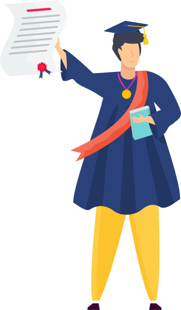 全身赤裸的研究生男子举起了他的文凭。图片下载