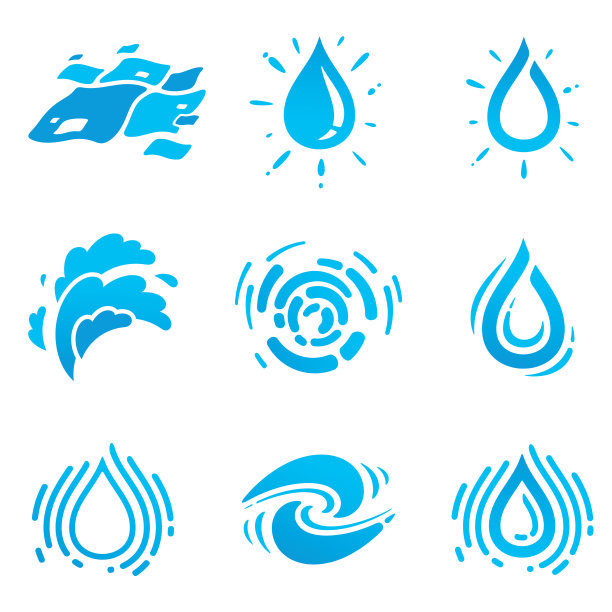 水设计元素集图片下载