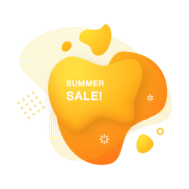 现代图形元素。梯度液体形状。流体矢量横幅。图片下载