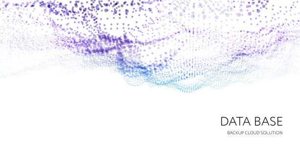 抽象科技背景：网络粒子3D网格表面图片下载