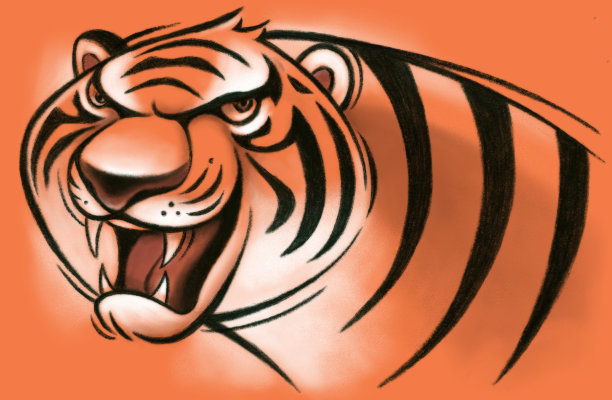 愤怒的老虎咆哮图片下载