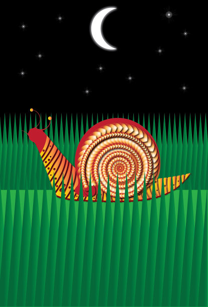 晚上的蜗牛性格图片下载