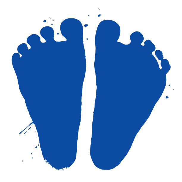 唐氏综合症的蓝色脚印图片下载