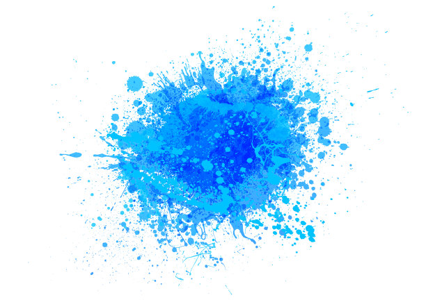 蓝色油漆飞溅图片下载