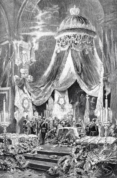 圣彼得堡，皇帝亚历山大三世的遗体埋葬在彼得和保罗大教堂图片下载