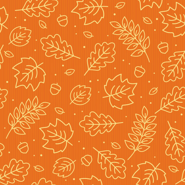 无缝图案的秋叶。矢量插图。图片下载