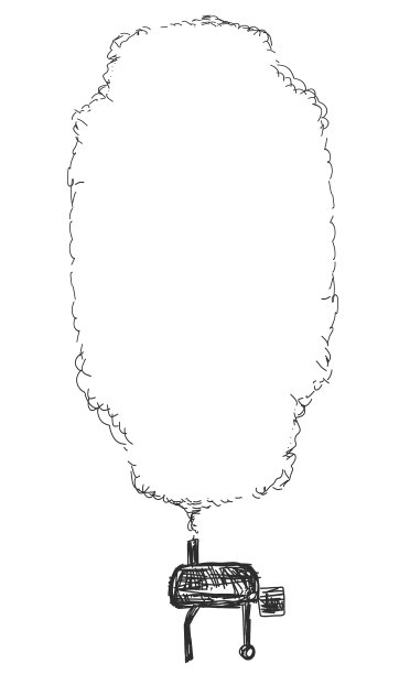 BBQ烟熏屋与吸烟者图片下载