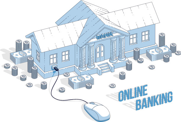 网上银行概念银行建设图片下载