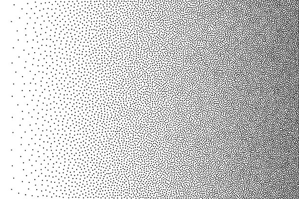 点状矢量纹理梯度背景-黑色的点在白色的背景图片下载