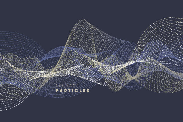 波背景。抽象的矢量图。3 d技术风格。图片下载