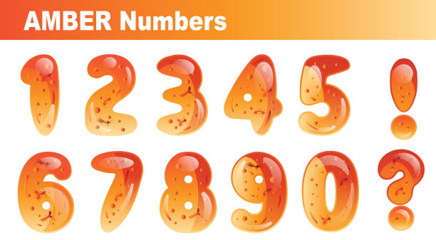 琥珀色的数字图片下载