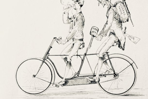 双人自行车，医生在后面图片下载