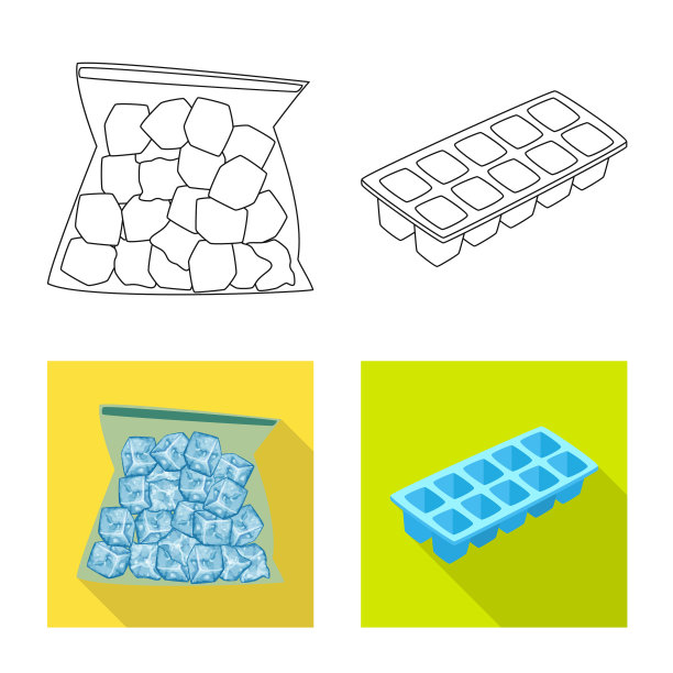 孤立的物体纹理和冻结的标志集合图片下载