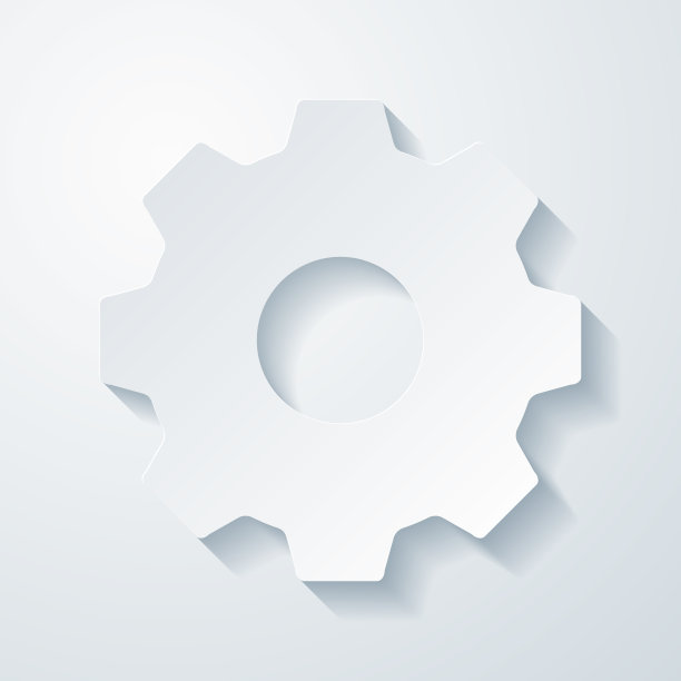 装备。在空白背景上具有剪纸效果的图标图片下载