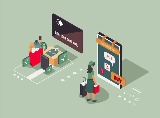 网上购物服务女性通过智能手机购买食物图片下载