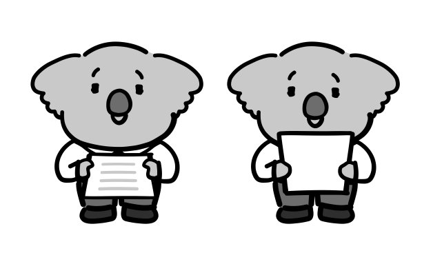 做文书工作的动物角色插图图片下载