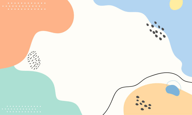 液体风格彩色蜡笔抽象背景与元素向量。图片下载