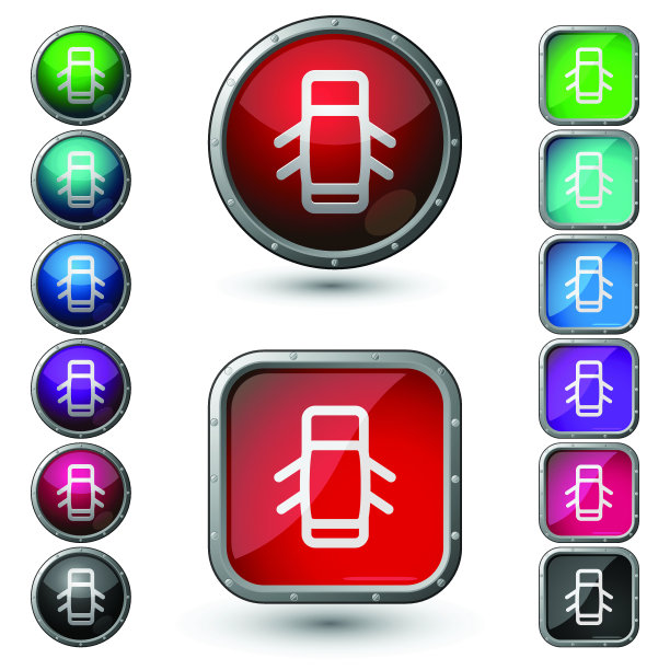 车门-光滑的按钮与钢框架。图片下载