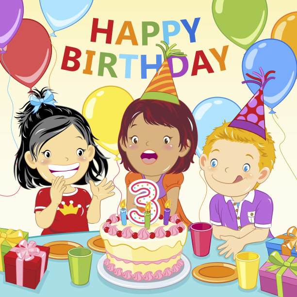 孩子生日派对邀请图片下载