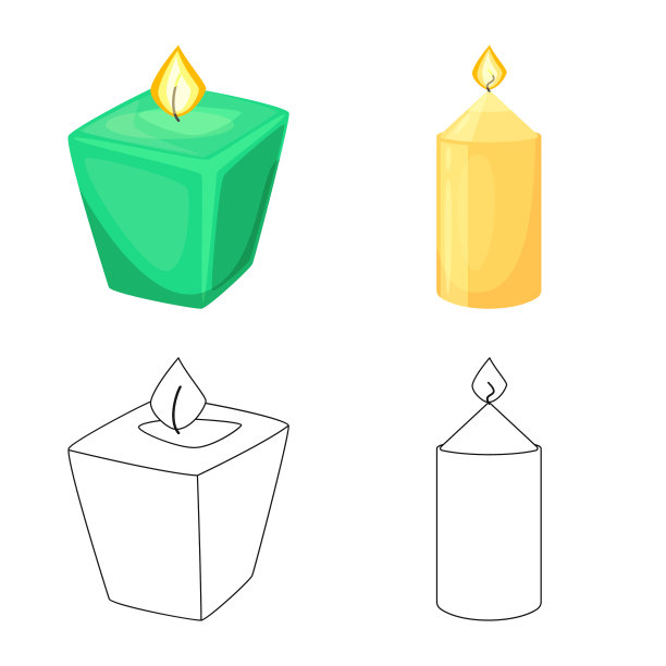 隔离对象放松和火焰图标设置图片下载