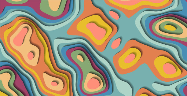 抽象的剪纸景观图片下载