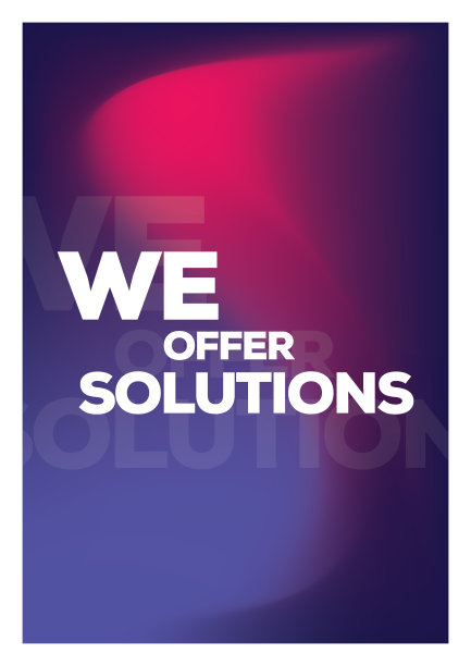 我们提供解决方案。激发创意动机引用海报模板。矢量排版-插图图片下载