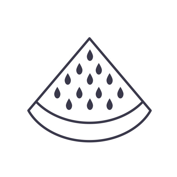 西瓜水果细线图标图片下载