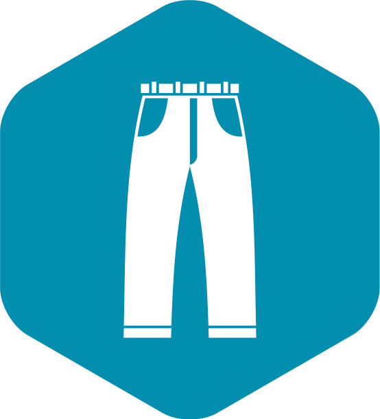 牛仔裤图标简约风格图片下载