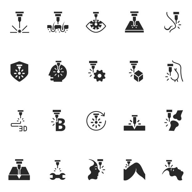 激光图标矢量集图片下载