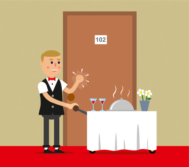 客房服务人员在敲门图片下载