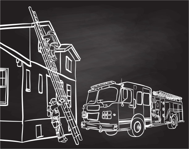 消防攀登梯黑板图片下载