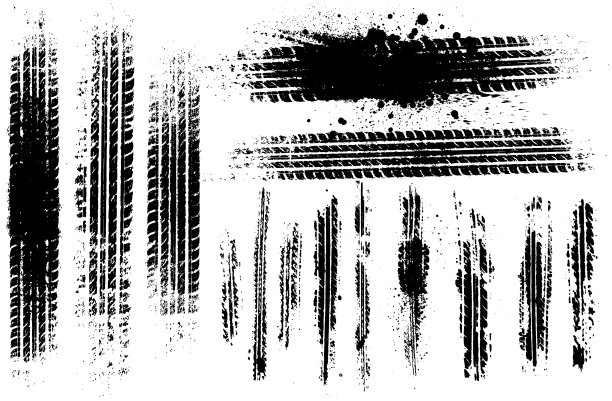 肮脏的轮胎履带库存插图图片下载