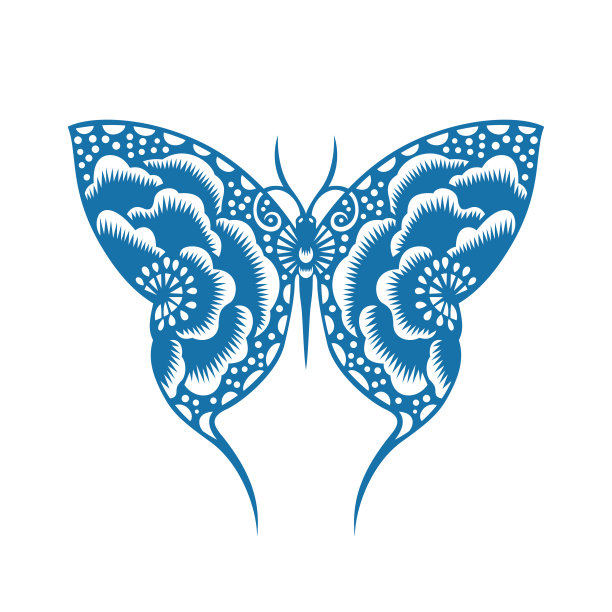 蝴蝶(中国剪纸模式)图片下载