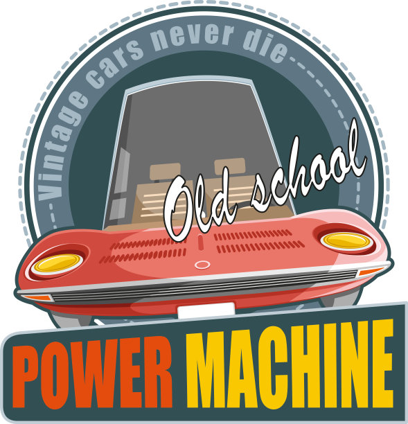 复古汽车贴纸图片下载