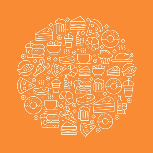 饮食图案设计图片下载