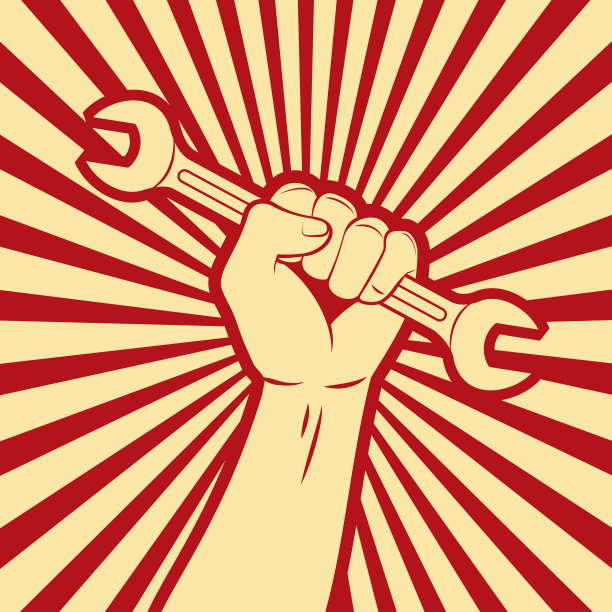 握紧扳手的拳头图片下载