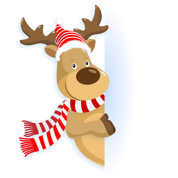 圣诞驯鹿指向图片下载