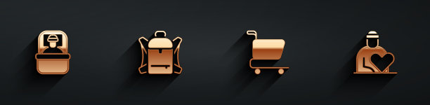 设置睡袋、徒步背包、购物车图片下载