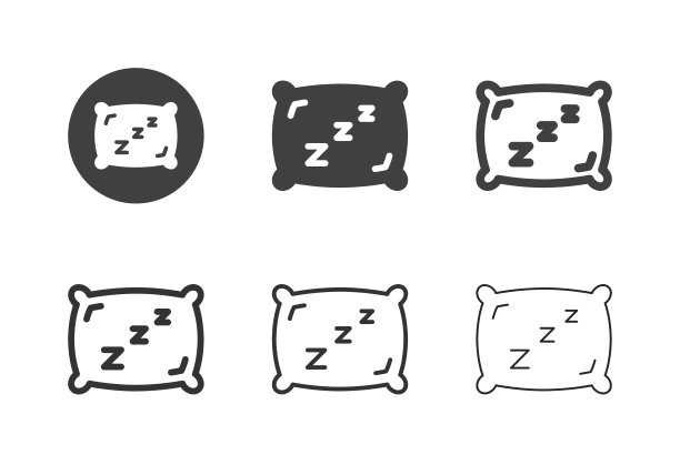 睡眠枕头图标-多系列图片下载