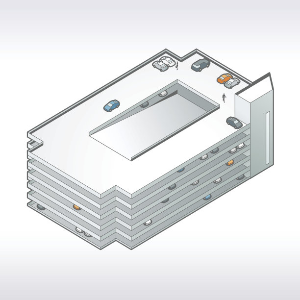 停车场插图图片下载